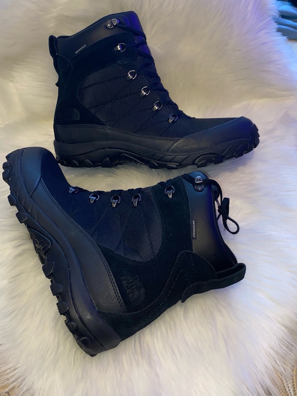 The North Face Men's Black Waterproof Hiking Boots size 11.5